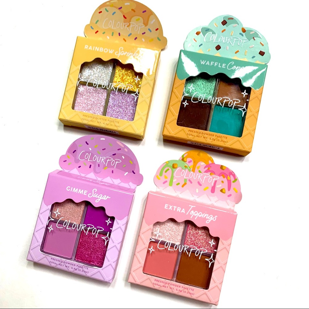 COLOURPOP EYESHADOW QUADS - BUNDLE OF 4